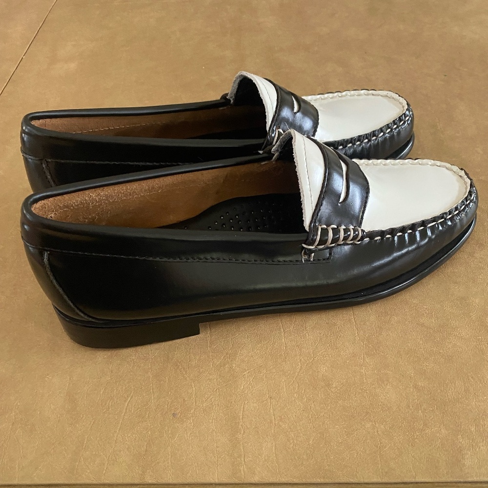 G.H. BASS & CO Leather Loafer - BLACK & WHITE - Picture 4 of 7
